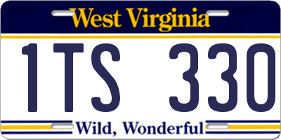 WV license plate 1TS330