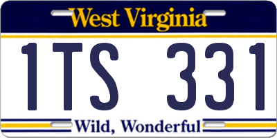 WV license plate 1TS331