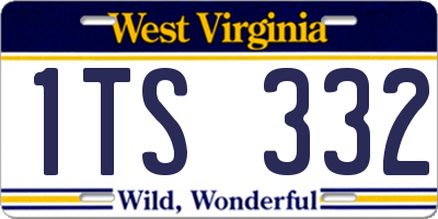 WV license plate 1TS332