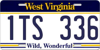WV license plate 1TS336