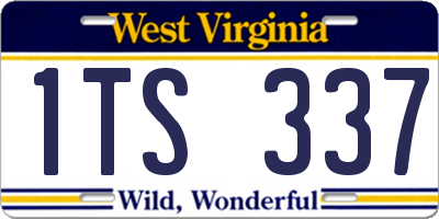 WV license plate 1TS337