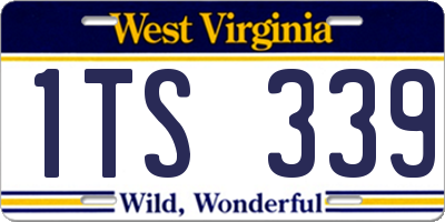 WV license plate 1TS339