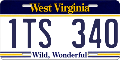 WV license plate 1TS340