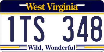 WV license plate 1TS348