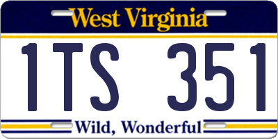 WV license plate 1TS351