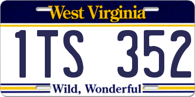 WV license plate 1TS352
