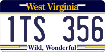 WV license plate 1TS356
