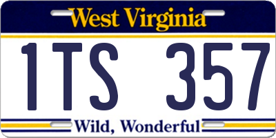 WV license plate 1TS357