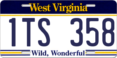 WV license plate 1TS358