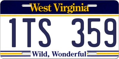 WV license plate 1TS359