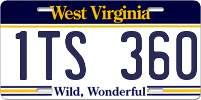WV license plate 1TS360