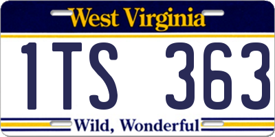 WV license plate 1TS363