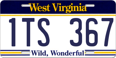 WV license plate 1TS367