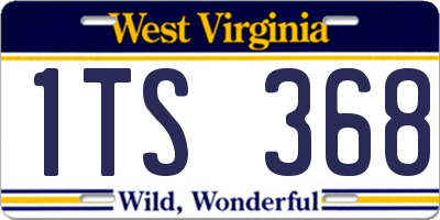 WV license plate 1TS368