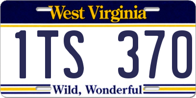 WV license plate 1TS370