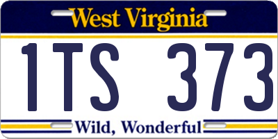 WV license plate 1TS373