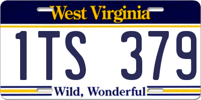 WV license plate 1TS379