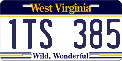 WV license plate 1TS385