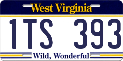 WV license plate 1TS393