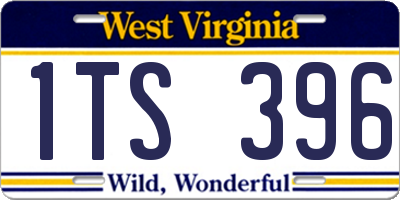 WV license plate 1TS396