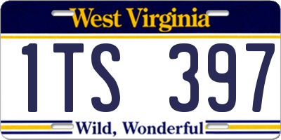 WV license plate 1TS397
