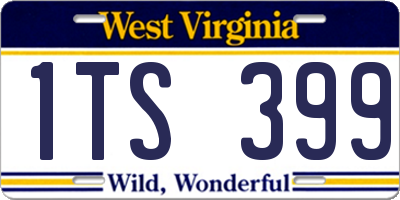 WV license plate 1TS399