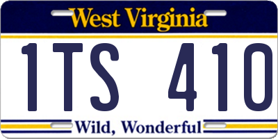 WV license plate 1TS410