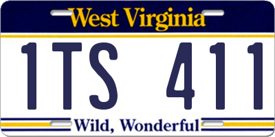 WV license plate 1TS411