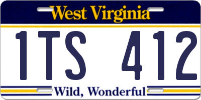 WV license plate 1TS412