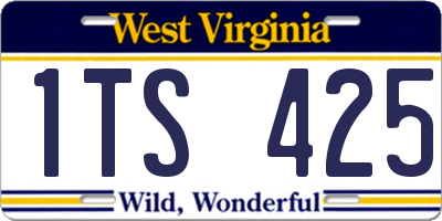 WV license plate 1TS425