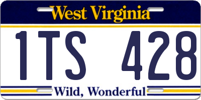 WV license plate 1TS428