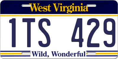 WV license plate 1TS429