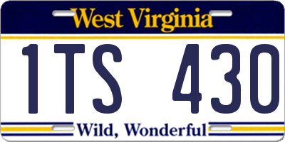 WV license plate 1TS430
