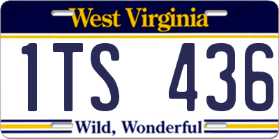 WV license plate 1TS436