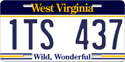 WV license plate 1TS437