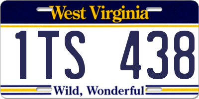 WV license plate 1TS438