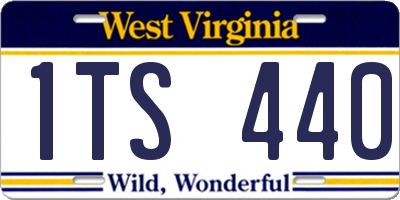 WV license plate 1TS440