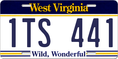 WV license plate 1TS441