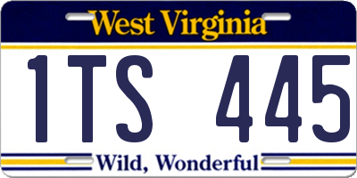 WV license plate 1TS445