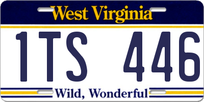 WV license plate 1TS446
