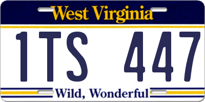 WV license plate 1TS447