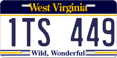 WV license plate 1TS449