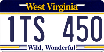 WV license plate 1TS450