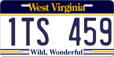 WV license plate 1TS459