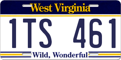 WV license plate 1TS461