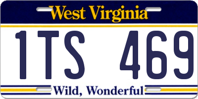 WV license plate 1TS469