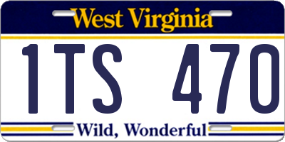 WV license plate 1TS470