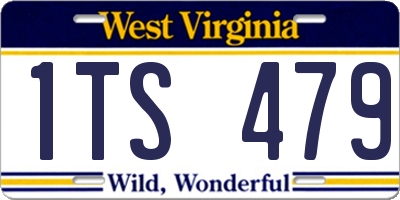WV license plate 1TS479