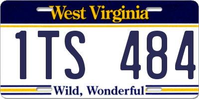 WV license plate 1TS484