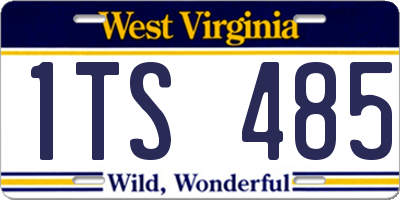 WV license plate 1TS485